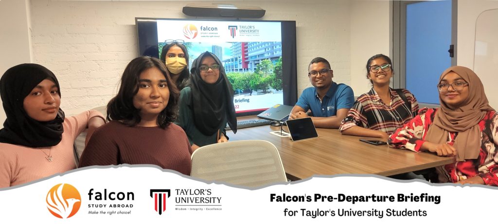 Pre-departure Briefing for a group of students to Taylor's University conducted by Falcon Study Abroad